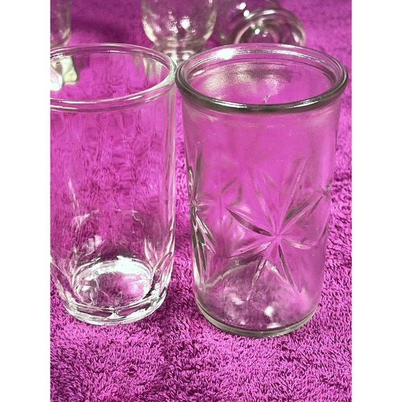 Vintage Brockway Glass Atomic Starburst Pattern Juice Glass Misc Glasses Lot 7 - Picture 9 of 11